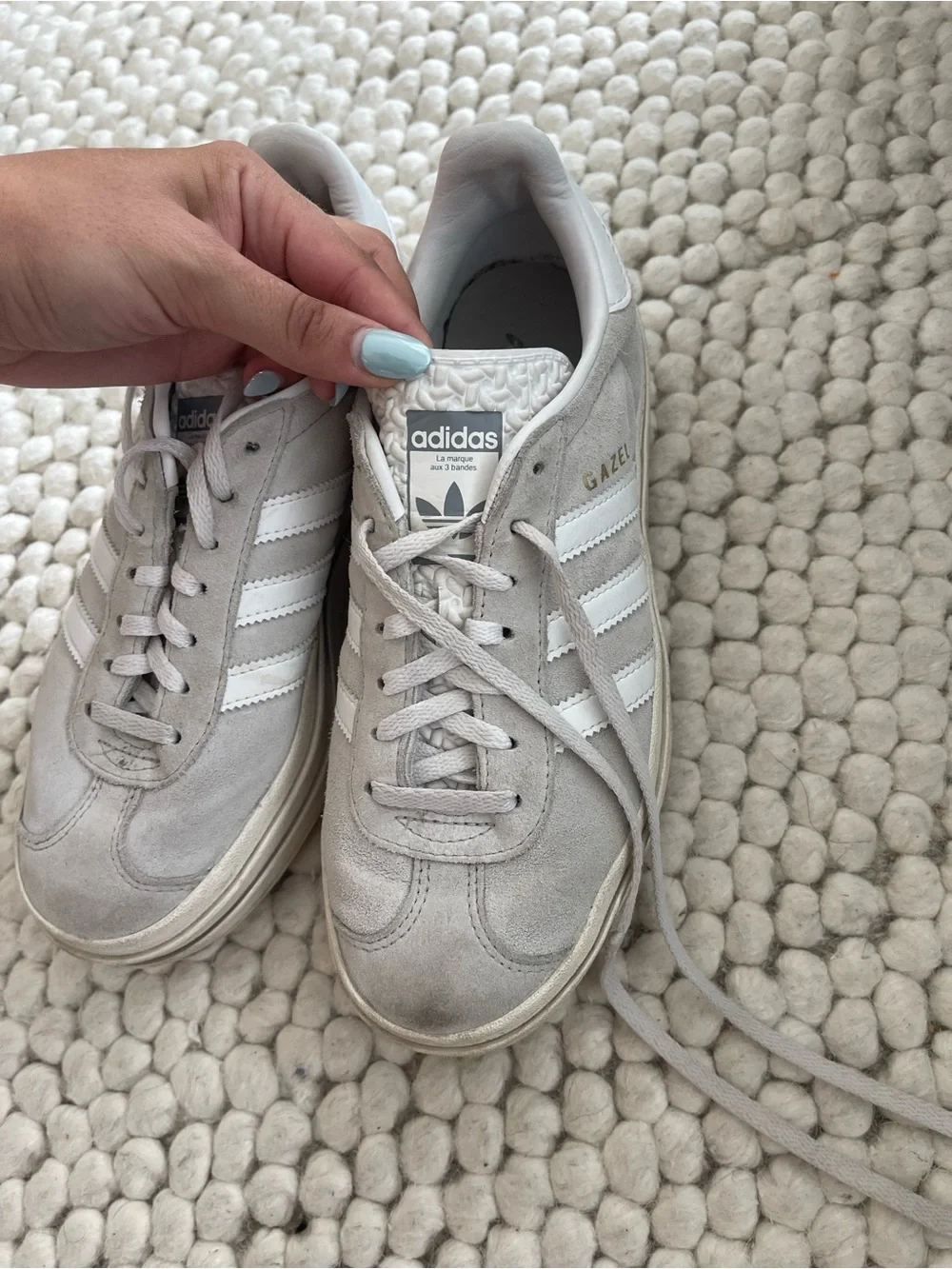 Adidas Grey White Gazelle Classic Sneaker
